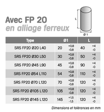 Charger l&#39;image dans la galerie, Ébauches autolubrifiantes pleines FP20 METAFRAM
